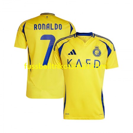 Fußballtrikots Al Nassr Cristiano Ronaldo 7 2024-2025 Kurzarm Heimtrikotsatz kaufen